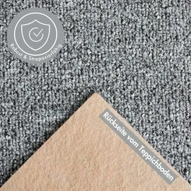 Andiamo Teppichboden ANDIAMO "Luton, Feinschlinge, Gesamthöhe 6 mm, Luxusklasse LC1", grau, B:400cm L:300cm, Kunstfaser, Teppiche, meliert, Breite 400 cm oder 500 cm, strapazierfähig & pflegeleicht