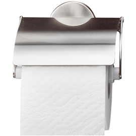 Fackelmann Toilettenpapierhalter Fusion mit Deckel Chrom Matt