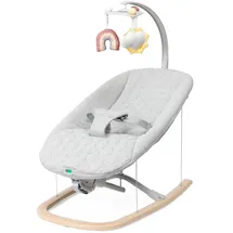 Chicco Babywippe Zen Wave, Wippe für Neugeborene von 0 bis 6 Monaten, Natürliche Bewegung, Ohne Batterien, mit Spielbogen, Zusammenklappbar