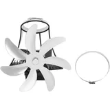 Holzofenventilator, 7-flügeliger, Wärmebetriebener Ofenventilator, Leiser Betrieb, Effizient Für Wohnzimmer (silber)