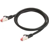 Python Python® Series Patchkabel mit Rastnasenschutz und Nylongeflecht, Cat. 6, S/FTP, PiMF, PVC, 250MHz, OFC, schwarz, 10 m