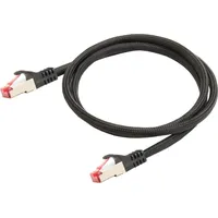 Python Python® Series Patchkabel mit Rastnasenschutz und Nylongeflecht, Cat. 6, S/FTP, PiMF, PVC, 250MHz, OFC, schwarz, 10 m