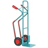 Stapelkarre Ameise®, Stahl, mit Gleitkufen, TK 250 kg, Schaufel BxT 320 x 250 mm, Luft-Bereifung