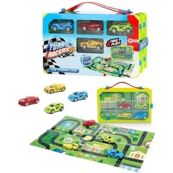 Toi-Toys - Turbo Racers Sammelkoffer mit 4 Rallye Autos