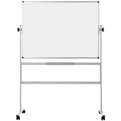 Mobile drehbare zweiseitiges Whiteboard auf Rollen, magnetisch, 1200 x 900 mm