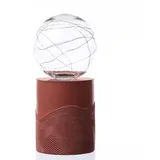 MARELIDA Kugelleuchte Solar rosa H: 27 cm inkl. Drahtlichterkette
