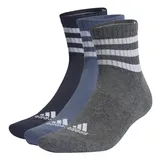 adidas 3-Streifen Cushioned Sportswear Low-Cut Socken 3 Paar Legend Ink / Preloved Ink / Dark Grey Heather 43-45