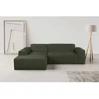 INOSIGN Ecksofa »Zeus-L«, Curvy Trend Ecksofa mit urbaner Optik grün