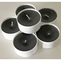 Maxi Teelichter Jumbo Teelichter im weißen Acrylcup Sonderedition extra elegante Variante (salbei grün, 6)
