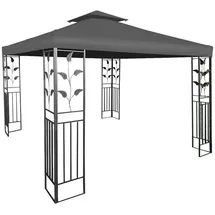 Spetebo Pavillon Ersatzdach Wasserdicht Mit Pvc Beschichtung 3 X 3 Meter - Anthrazit - Pavillondach Mit Kaminabzug - Universal Garten Party Pavillon Dach Sonnenschutz