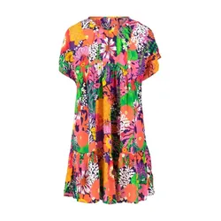 Blutsgeschwister Kleid Seeds of Love - coral flower XS