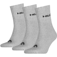 Head Crew Socken Pack - Kurzsocken, Baumwollmix, einfarbig Grau 39-42