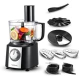 TopStrong Küchenmaschine, 800W küchenmaschine zerkleinerer, 2L Food Processor,Multizerkleinerer, Kompakt-Küchenmaschine inkl. 3 Schneidescheiben,Zerkleinerer, Knetmaschine Rührbesen,Schneebesen