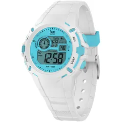 Chronograph ICE-WATCH "ICE digit explorer - Small", weiß, hellblau, Armbanduhren, Kinder, Quarzuhr, Armbanduhr, digital, Geschenkidee, Jugendliche