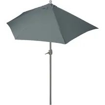 MCW Sonnenschirm halbrund Lorca, Halbschirm Balkonschirm, UV 50+ Polyester/Alu 3kg & Sichtschutz, Sonnenschirme