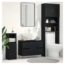 vidaXL Waschbeckenunterschrank 80 x 33 x 60 cm Schwarz