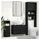 vidaXL Waschbeckenunterschrank 80 x 33 x 60 cm Schwarz