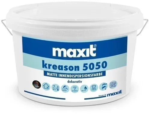 Innen-Dispersionsfarbe - maxit kreason 5050, weiß - 5ltr