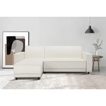 dorel home Ecksofa DOREL HOME "Allie Schlafsofa 230 cm mit Relaxfunktion in der Rückenlehne", beige (creme), B:230cm H:82cm T:154cm, 100% Polyester, Sofas, Ecksofa, Schlaffunktion (108/194,5cm), trendiger Cord o. pflegeleichter Velours