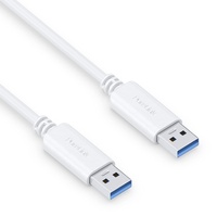 PureLink USB-A auf USB-A Kabel, USB 3.1 Gen 1 mit 5 GB/s Datenübertragung, weiß,