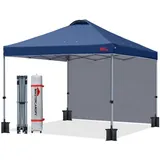 luxuskollektion Faltpavillon 3 x 3 m inkl. 1 Seitenteil Blau