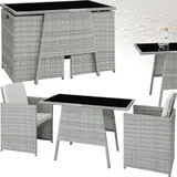 Tectake Lausanne Set 3-tlg. hellgrau
