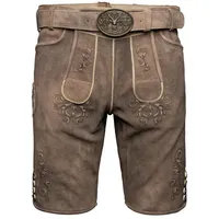 Krüger Trachtenlederhose Ralph Herren (1-tlg) Trachtenlederhose, Trachtenhose, Bayerische Lederhose, Oktoberfest braun 48