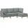 vidaXL Sitzgruppe Wohnzimmergarnitur mit Kissen mit Speicher 4 pcs 0 x 0 x 0 cm Grau