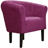 FORTISLINE Clubsessel Loungesessel Cocktailsessel Monaco 2" Mikrovelur W426_19 (Violett)