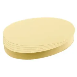 Franken Moderationskarte Oval, 190 x 110 mm, Altpapier, 500 Stück, gelb