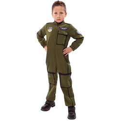 Kampfflieger-Overall für Kinder, olivgrün
