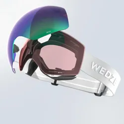 Skibrille Snowboardbrille Kinder/Erwachsene Allwetter - G900 I weiss weiß L