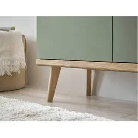 Home Affaire Highboard Alva 107 x 134 x 40 cm Grün/Schwarz