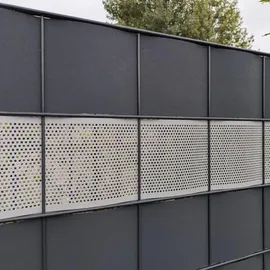 zaunzu® Sichtschutzstreifen 50 m x 19 cm x 0,1 cm Anthrazit Metall