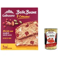 6x Galbusera Belle Buone Preiselbeeren, Mandeln, Kürbiskerne 200g+Polpa 400g