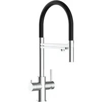 VIZIO 5 Wege Wasserhahn Edelstahl Massiv mit 360° schwenkbarem
