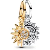 Pandora 763585C01 Charm-Anhänger Sonne und Mond Zweifarbig