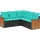 vidaXL Gartensofa-Set 5-tlg. schwarz