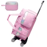 Reisetasche Mit Rollen Sporttasche Mit Rollen Duffel Bag Leichte Reisetasche für Urlaub und Sport, Schwimmbad, Klinikaufenthalt