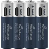 MediaRange USB-C Li-Ion Akku AAA 500 mAh 4 St.