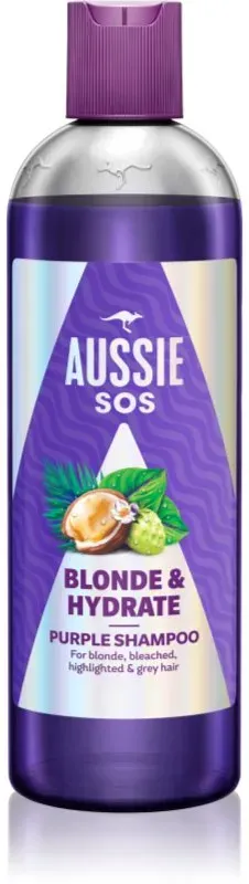 Aussie SOS Blonde & Hydrate Silbershampoo und Tönungsshampoo für blonde Haare 300 ml