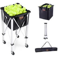 VEVOR Ballhopper Ballwagen Ballsammelkorb Tennisballkorb für 180 Tennisbälle