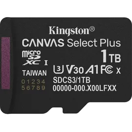 Kingston Canvas Select Plus microSD 1TB micSDXC Gen3 150R A1 Ohne SD-Adapter - SDCS3/1TBSP