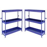 MONSTER SHOP Fahrzeugregal Stahl 116,5cm x 115cm x 34,8cm Blau