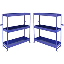 MONSTER SHOP Fahrzeugregal Stahl 116,5cm x 115cm x 34,8cm Blau