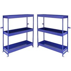 MONSTER SHOP Fahrzeugregal Stahl 116,5cm x 115cm x 34,8cm Blau