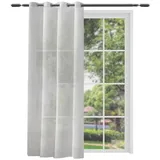 Woltu WOLTU® Gardinen transparent mit Ösen Leinenoptik Vorhang Ösenvorhang Halbtransparent 140x245 cm Hellgrau, Stores Voile Fensterschal Leinenvorhang für Wohnzimmer Kinderzimmer Schlafzimmer, (1 Stück)