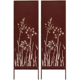 kpga kapaga home & garden Sichtschutz Metall 160 x 50 cm Edelrost