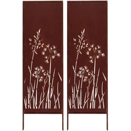 kpga kapaga home & garden Sichtschutz Metall 160 x 50 cm Edelrost