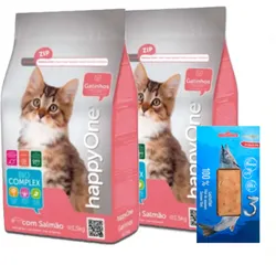happyOne Kätzchen 2x1.5kg + Love4Pet Lachsfilet 30g